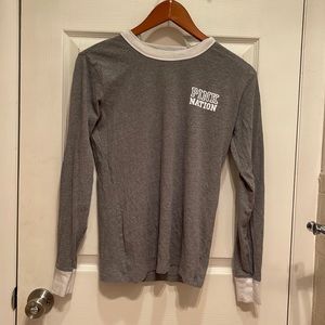 PINK | PINK NATION | Grey Long Sleeve T-Shirt | Size XS